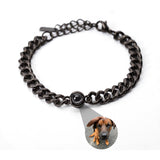 Personalised photo bracelet with your photo - Cuban chain