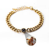 Personalised photo bracelet with your photo - Cuban chain
