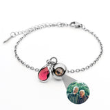 Personalised photo bracelet with your photo - Birthstone