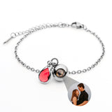 Personalised photo bracelet with your photo - Birthstone