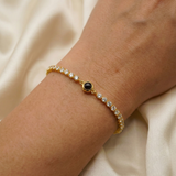 Personalised Photo Bracelet with your Photo - Tennis Zirconia