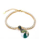 Personalised Photo Bracelet with your Photo - Tennis Zirconia