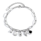Personalised Charm Bracelet - Paperclip