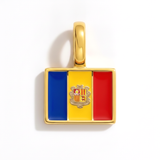 Charm - Flag Rectangular – Gold