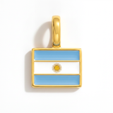 Charm - Flag Rectangular – Gold
