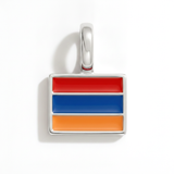 Charm - Flag Rectangular – Silver