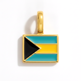 Charm - Flag Rectangular – Gold