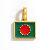 Charm - Flag Rectangular – Gold