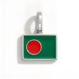 Charm - Flag Rectangular – Silver
