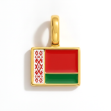 Charm - Flag Rectangular – Gold