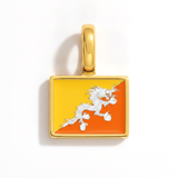 Charm - Flag Rectangular – Gold