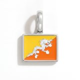 Charm - Flag Rectangular – Silver