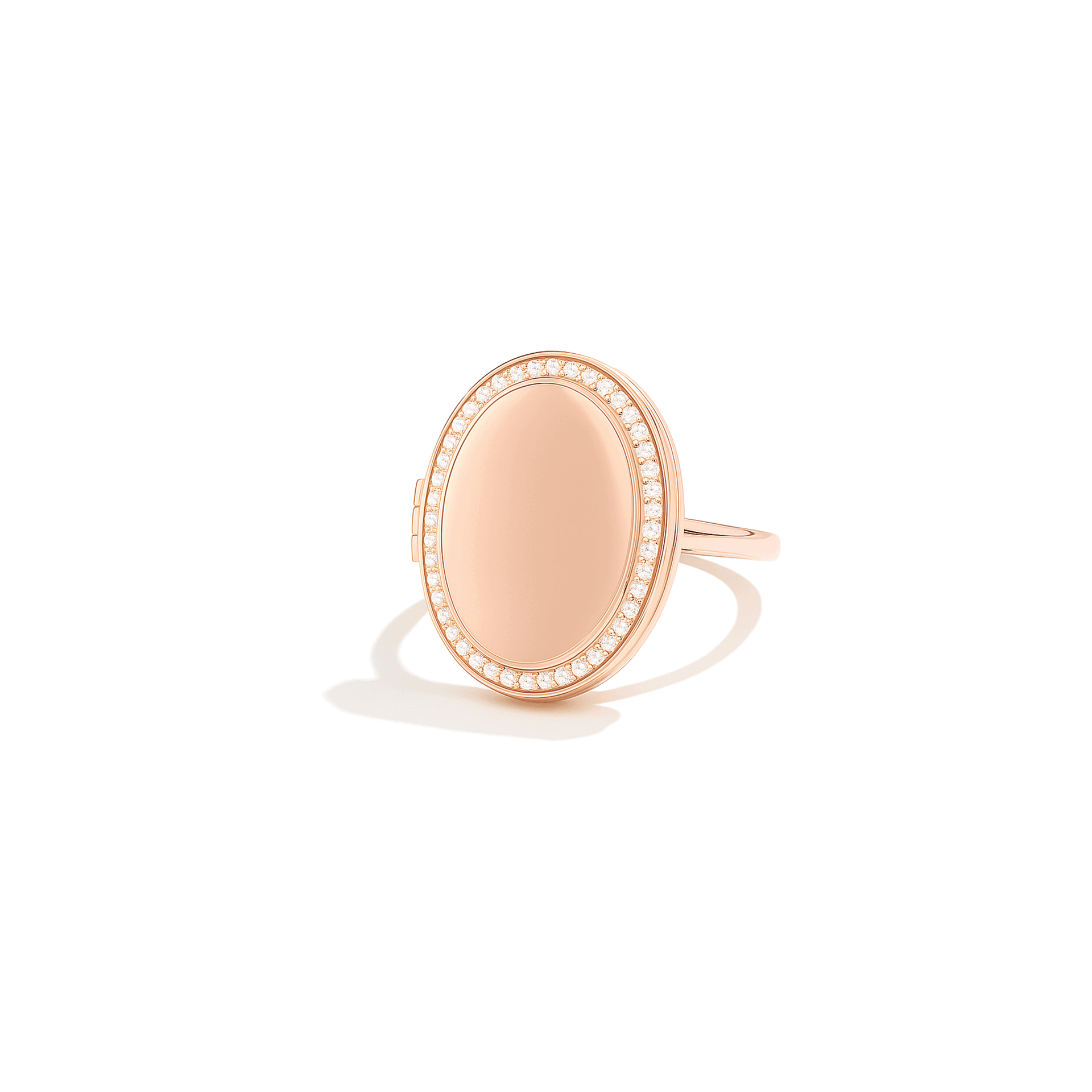 Locket Ring with Photo - Oval