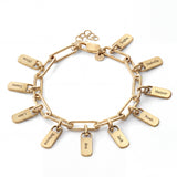 Personalised Bracelet with Engraved Tags