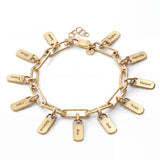 Personalised Bracelet with Engraved Tags
