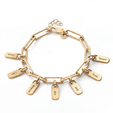 Personalised Bracelet with Engraved Tags