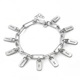 Personalised Bracelet with Engraved Tags