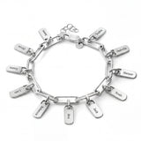 Personalised Bracelet with Engraved Tags