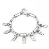 Personalised Bracelet with Engraved Tags
