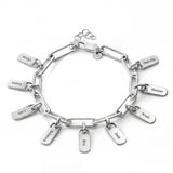 Personalised Bracelet with Engraved Tags