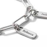 Personalised Bracelet with Engraved Tags