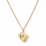 Baby Feet Necklace with Engraving