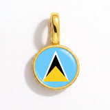 Charm - Flag Round – Gold