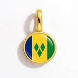 Charm - Flag Round – Gold