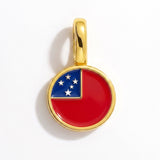 Charm - Flag Round – Gold