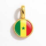 Charm - Flag Round – Gold