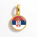 Charm - Flag Round – Gold