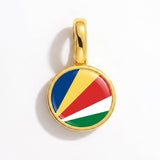 Charm - Flag Round – Gold