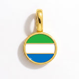 Charm - Flag Round – Gold