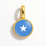 Charm - Flag Round – Gold