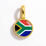Charm - Flag Round – Gold