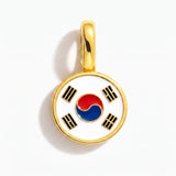 Charm - Flag Round – Gold