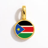 Charm - Flag Round – Gold