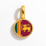 Charm - Flag Round – Gold