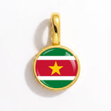 Charm - Flag Round – Gold