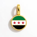 Charm - Flag Round – Gold