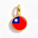 Charm - Flag Round – Gold