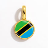 Charm - Flag Round – Gold
