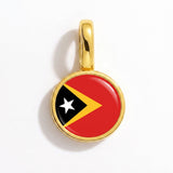 Charm - Flag Round – Gold