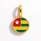 Charm - Flag Round – Gold