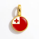 Charm - Flag Round – Gold