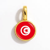 Charm - Flag Round – Gold