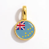 Charm - Flag Round – Gold