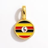 Charm - Flag Round – Gold