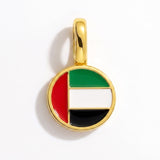 Charm - Flag Round – Gold