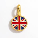 Charm - Flag Round – Gold